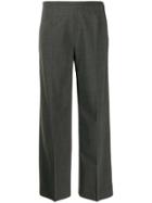 Piazza Sempione Cropped Flared Trousers - Grey