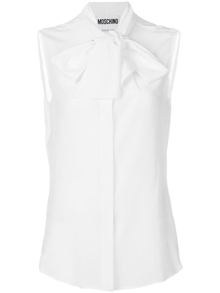 Moschino Scarf Tie Blouse - White