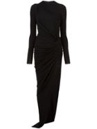 Alexandre Vauthier Side Slit Ruched Dress - Black