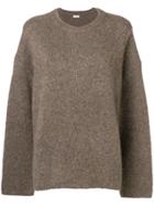 Toteme Oversized Round Neck Sweater - Brown