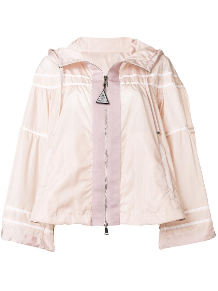 Moncler Cropped Hooded Jacket - Pink & Purple