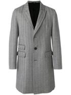Neil Barrett Chevron Print Coat - Black