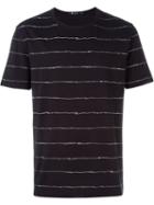 T By Alexander Wang Scribble Stripe Print T-shirt, Men's, Size: Xs, Black, Cotton