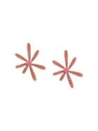 Oscar De La Renta Daisy Pave Earrings - Pink & Purple