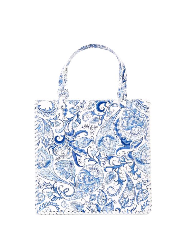 Maryam Nassir Zadeh Paisley-print Braided Bag - White