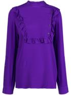 No21 Frilled Blouse - Pink & Purple