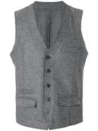 Weber + Weber Sleeveless Knitted Cardigan - Grey