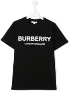 Burberry Kids Teen Logo Print T-shirt - Black