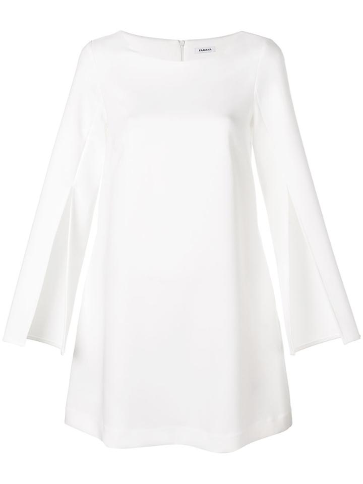 P.a.r.o.s.h. Slit Sleeve A-line Dress - White