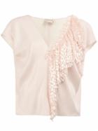 Maison Rabih Kayrouz Ruffle Detail V-neck Blouse