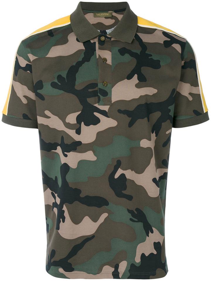 Valentino Camouflage Polo Shirt - Green