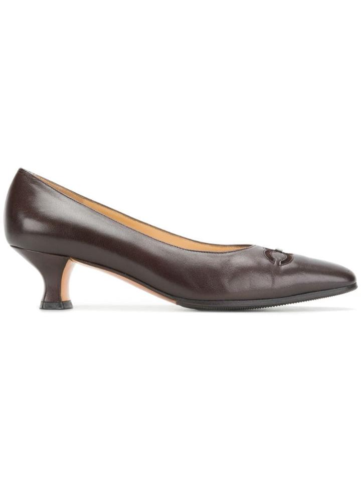 Salvatore Ferragamo Pre-owned Embossed Logo Pumps - Brown