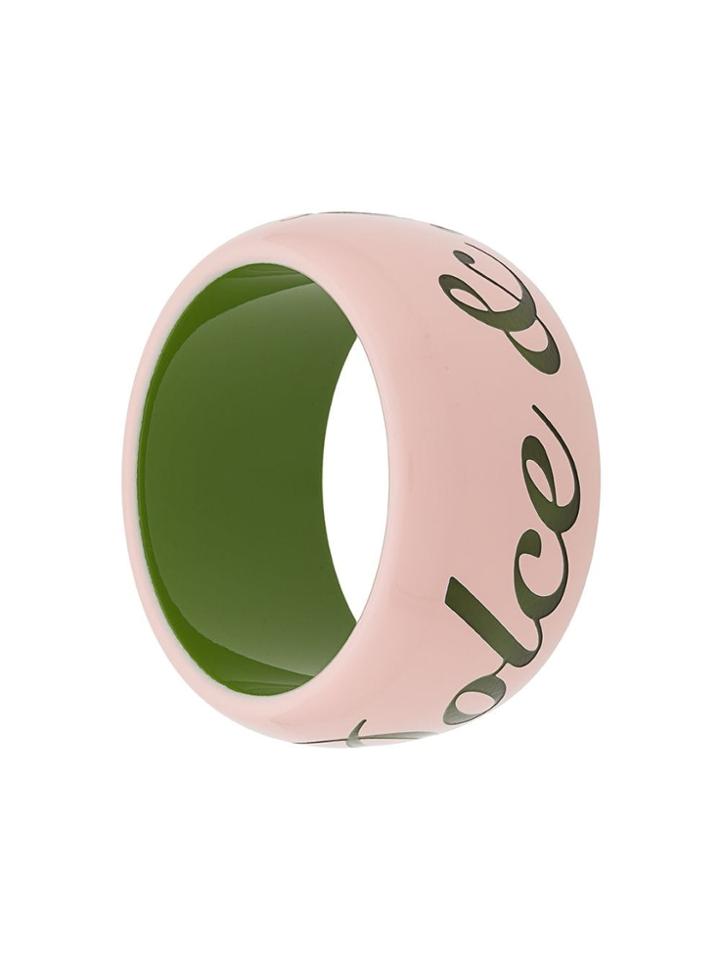 Dolce & Gabbana Wide Logo Bracelet - Pink