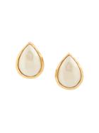 Yves Saint Laurent Pre-owned 1980's Teardrop Shaped Pearl Earrings -