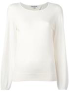 Elizabeth And James Round Neck Jumper, Women's, Size: Medium, Nude/neutrals, Cotton/viscose/cashmere