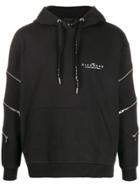 John Richmond Zipped Details Hoodie - Black