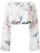 Chalayan Overlay Top, Women's, Grey, Polyester/acetate/viscose