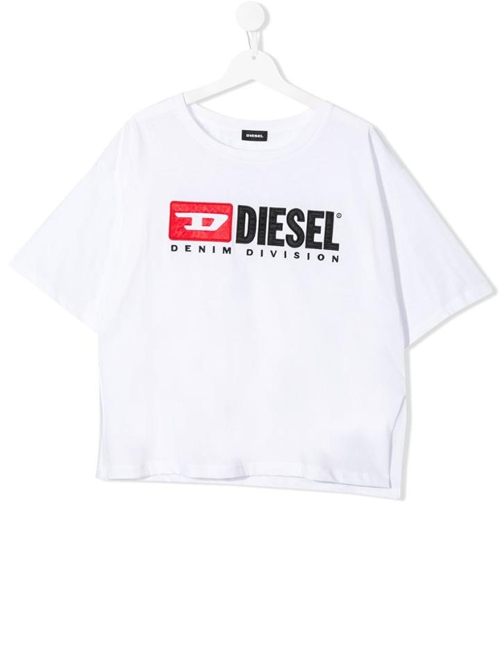 Diesel Kids Teen Tjackyd T-shirt - White