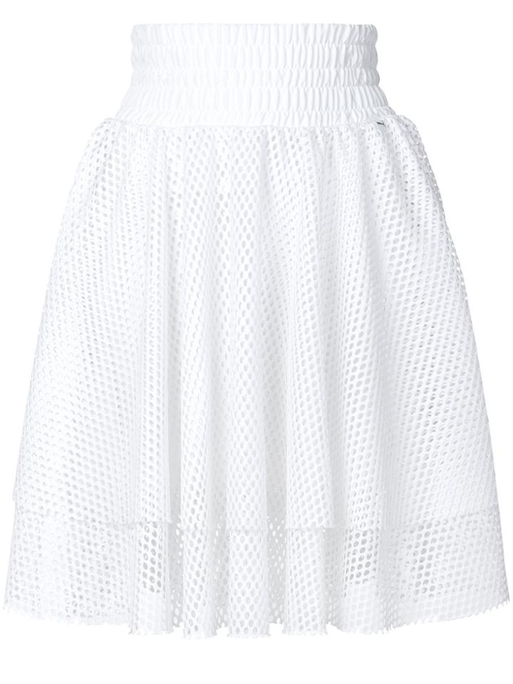 Puma Ruched Waist Mesh Skirt - White