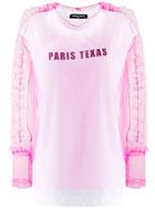 Frankie Morello Tulle-layer Ruffled Sweatshirt - Pink