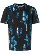 Neil Barrett Floral Panel Print T-shirt - Black