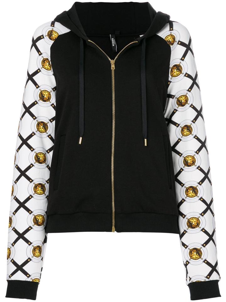 Versus Contrast Sleeves Jacket - Black