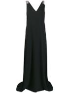 Brunello Cucinelli Sleeveless Flared Maxi Dress - Black