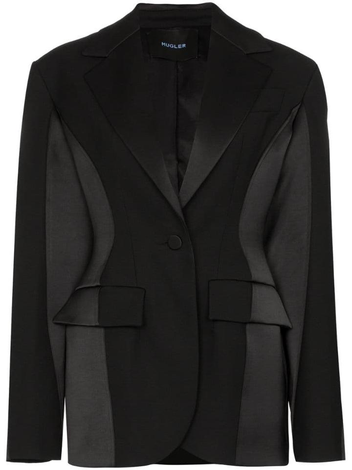 Mugler Exaggerated Silhouette Jacket - Black