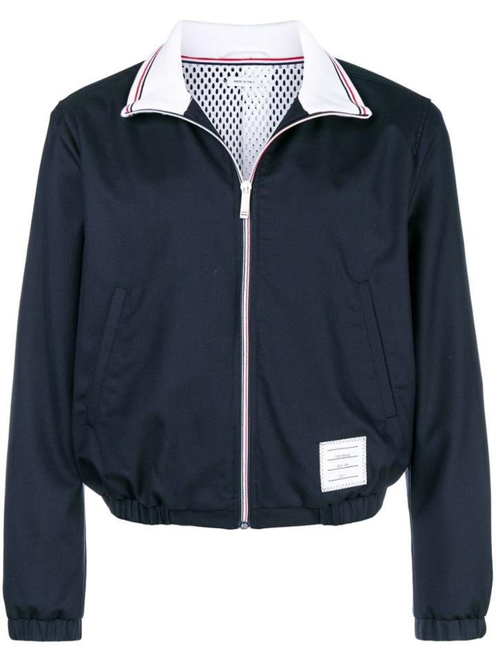 Thom Browne Elastic Hem Track Jacket - Blue