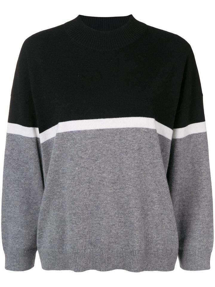 Sonia Rykiel Two-tone Knit Jumper - Black