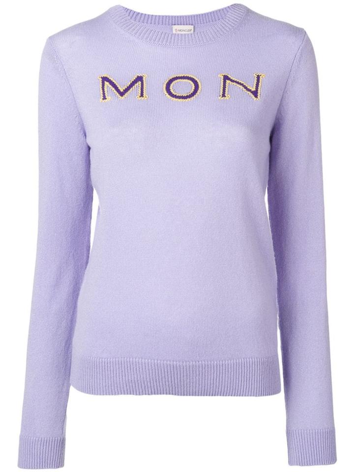 Moncler 'mon' Cashmere Jumper - Purple