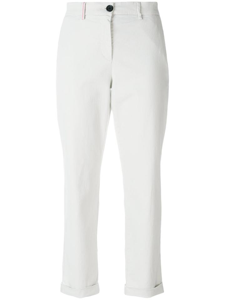 Ps By Paul Smith Classic Cropped Trousers - White