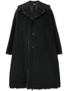 Comme Des Garçons Oversized Frill Trim Coat - Black