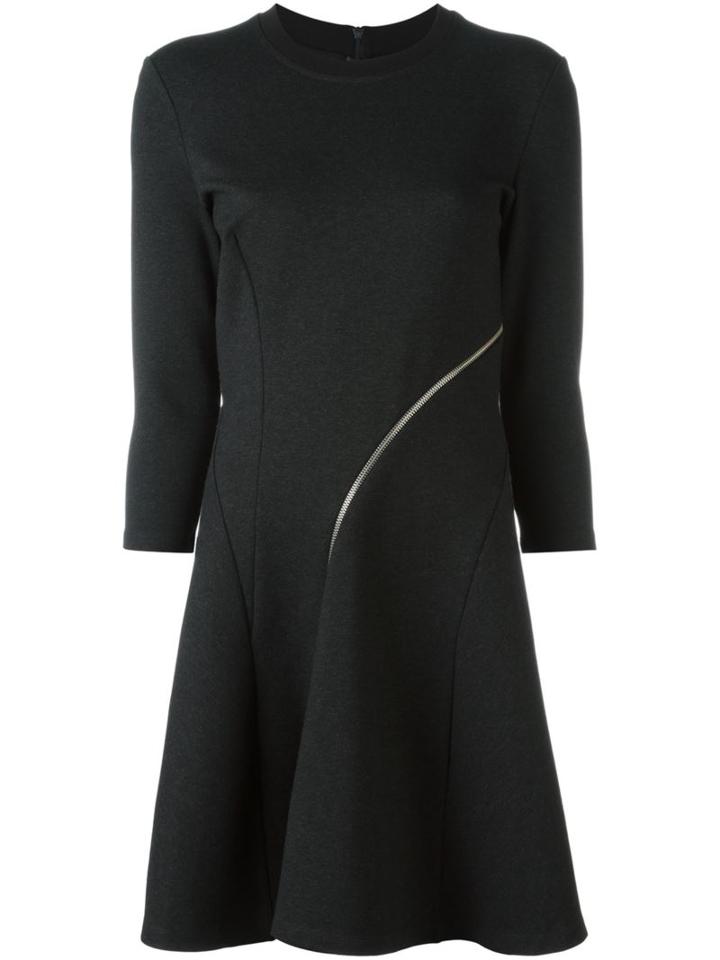 Mcq Alexander Mcqueen Ergonomic Jersey Dress, Women's, Size: Medium, Grey, Viscose/polyamide/spandex/elastane