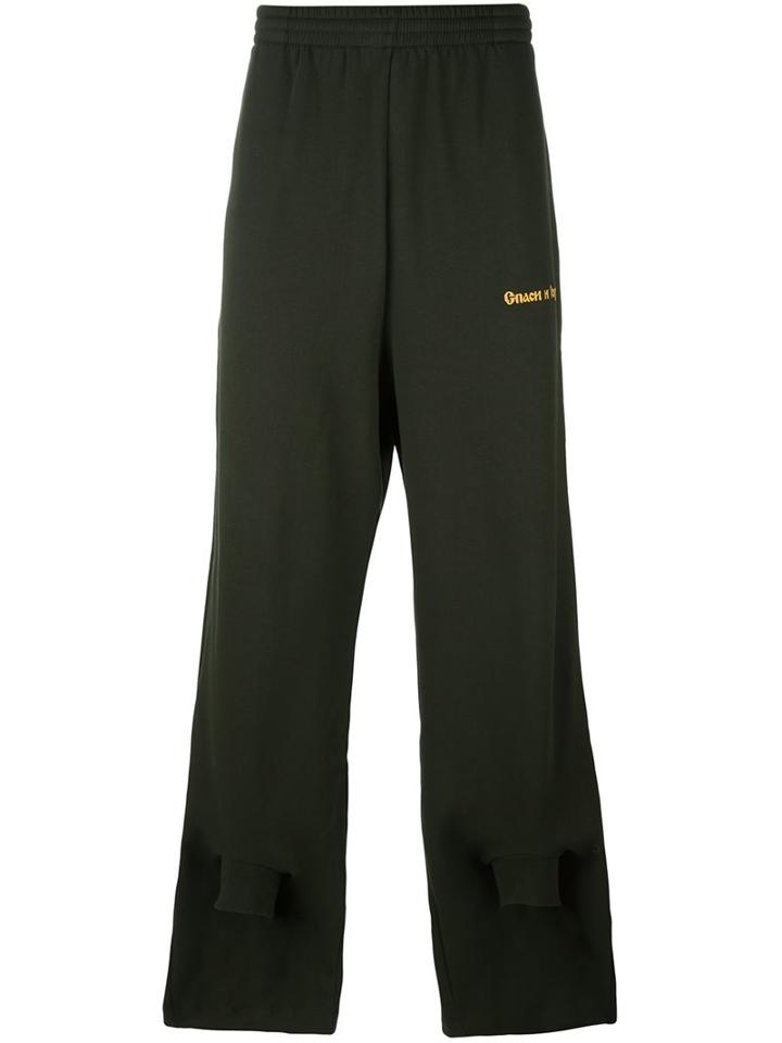 Gosha Rubchinskiy Elongated Track Pants, Men's, Size: Medium, Green, Cotton