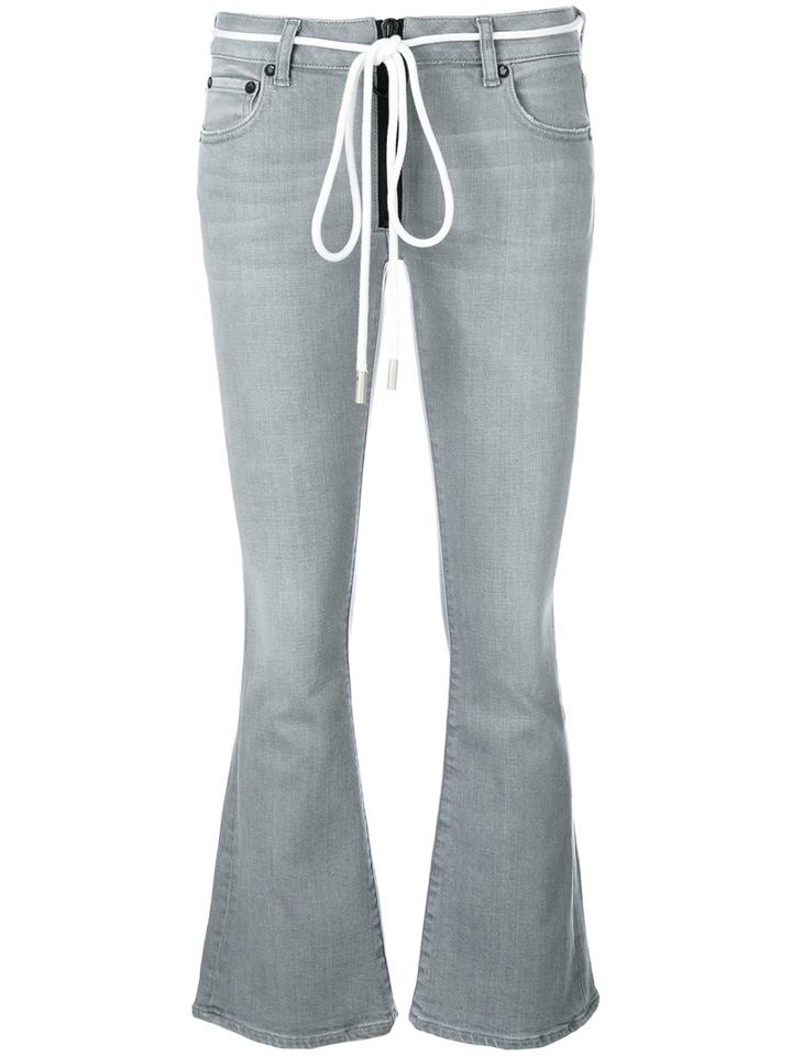Off-white - Flared Jeans - Women - Cotton/polyester/spandex/elastane - 25, Grey, Cotton/polyester/spandex/elastane
