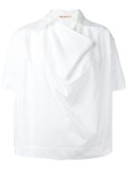 Marni Oversized Neckline Shirt, Women's, Size: 40, White, Cotton