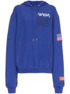 Heron Preston Long Sleeve Nasa Motif Hoodie - Blue