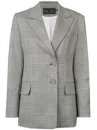 Proenza Schouler Single Breasted Plaid Blazer - Black