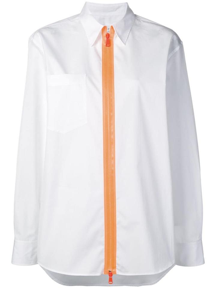 Maison Margiela Contrast Zip Shirt - White