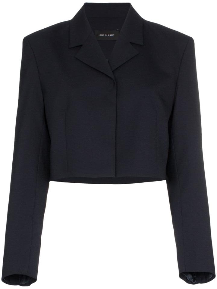 Low Classic Cropped Blazer - Blue