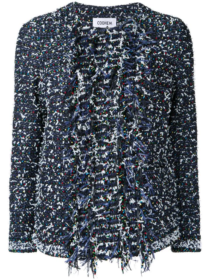 Coohem - Multi Dot Tweed Jacket - Women - Cotton/nylon/polyester - 38, Blue, Cotton/nylon/polyester