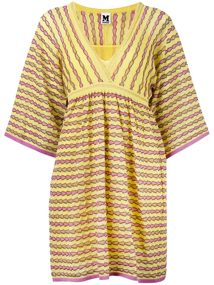 M Missoni - Knitted Mini Dress - Women - Cotton/polyamide/polyester/metallic Fibre - 40, Yellow/orange, Cotton/polyamide/polyester/metallic Fibre