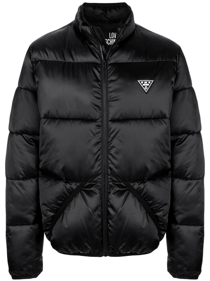 Love Moschino Padded Logo Patch Jacket - Black