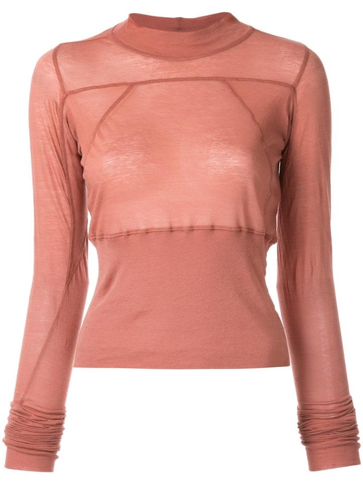 Rick Owens Exposed Seams T-shirt - Brown