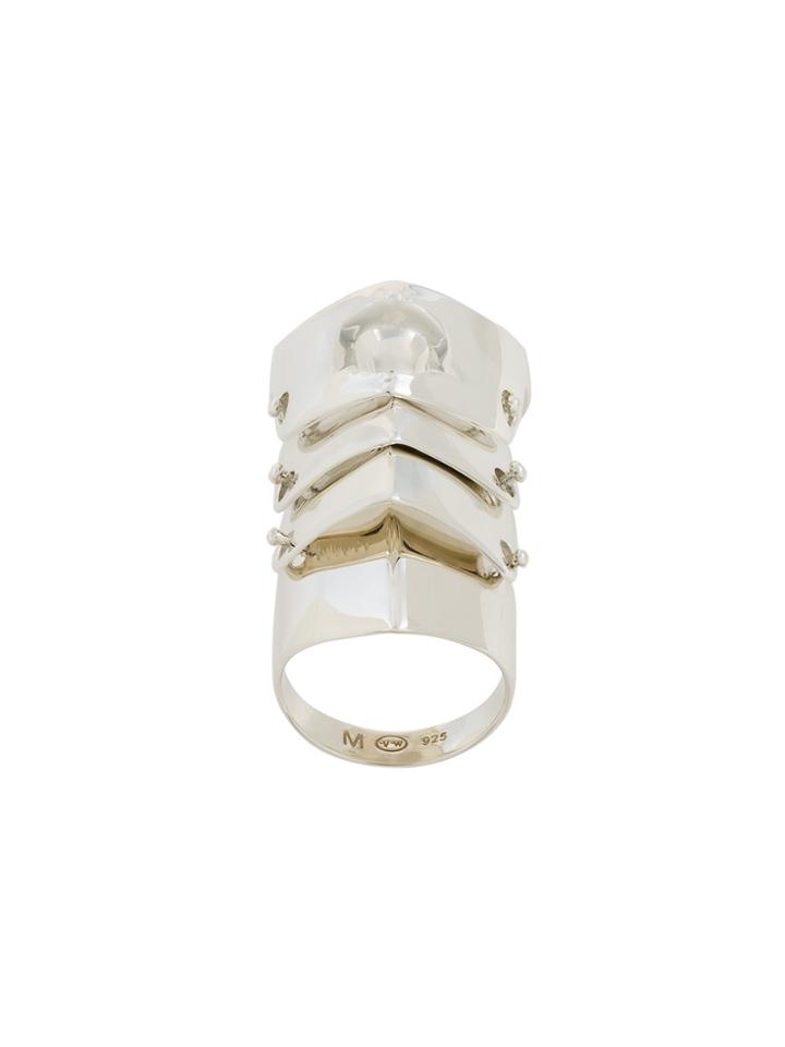 Vivienne Westwood Short Knuckle Ring - Metallic