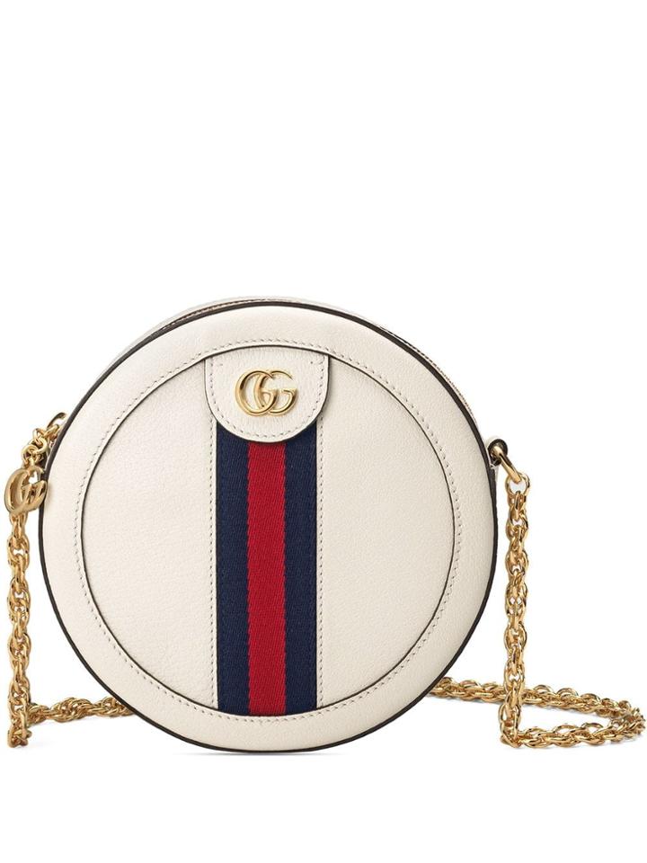 Gucci Ophidia Mini Round Shoulder Bag - White