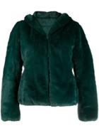 Save The Duck Reversible Faux-fur Hooded Jacket - Green