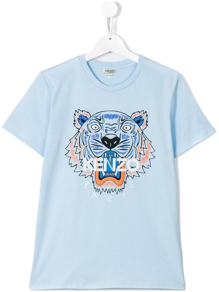 Kenzo Kids Tiger T-shirt, Boy's, Size: 6 Yrs, Blue