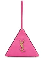 Saint Laurent Monogram Triangle Bag - Pink & Purple